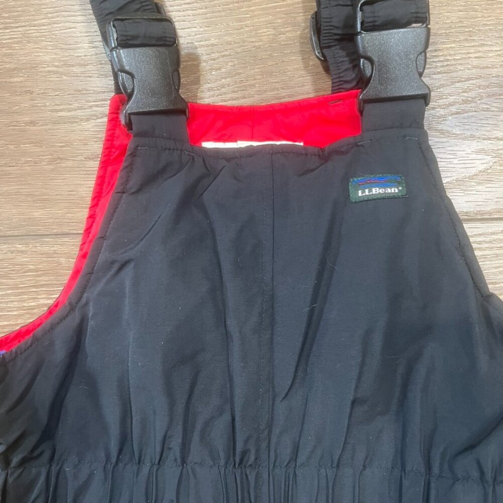 Vintage L. L. Bean Youth Snow Bibs, Zip Sides, Adjustable Straps, Insulated - Picture 2 of 14